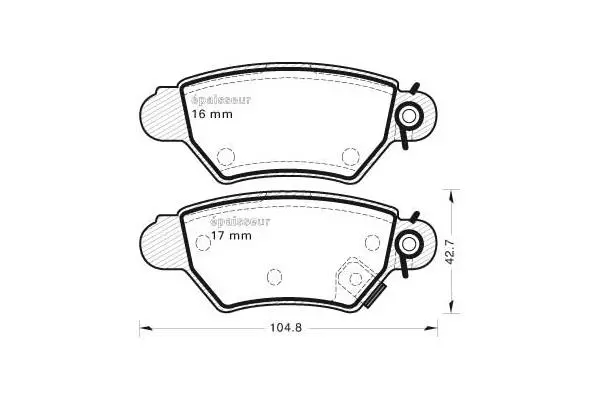 Brake Pad Set, disc brake (443)