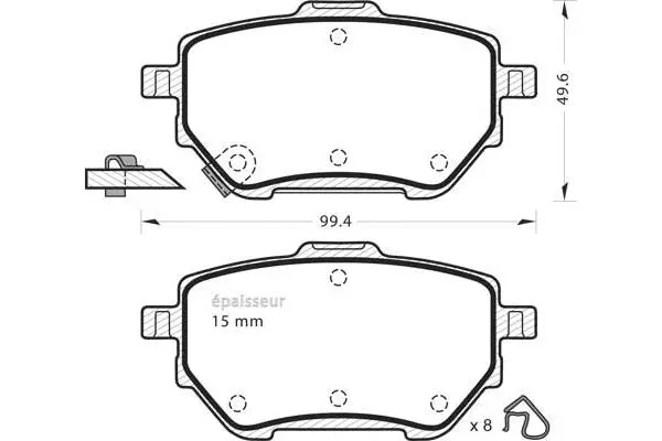 Brake Pad Set, disc brake (1378)
