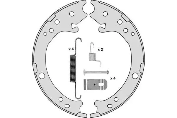 Brake Shoe Set, parking brake (M908R)