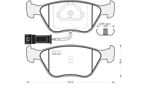Brake Pad Set, disc brake (400)