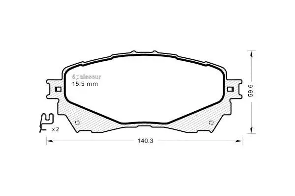 Brake Pad Set, disc brake (1141)