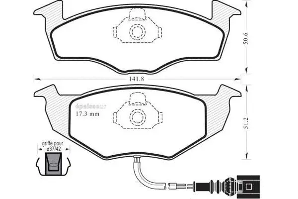 Brake Pad Set, disc brake (735)