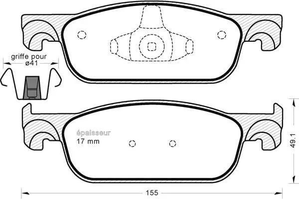 Brake Pad Set, disc brake (1240)