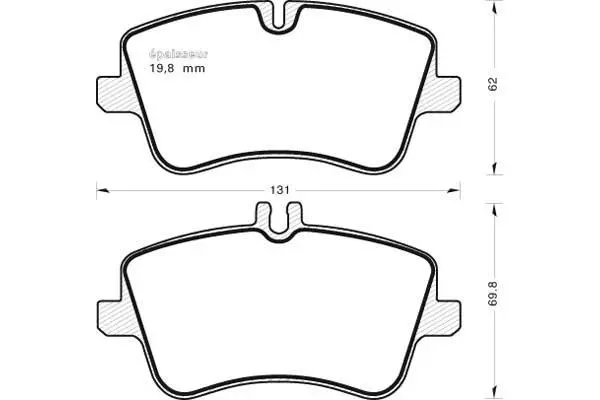 Brake Pad Set, disc brake (545)