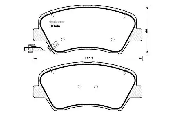Brake Pad Set, disc brake (1100)