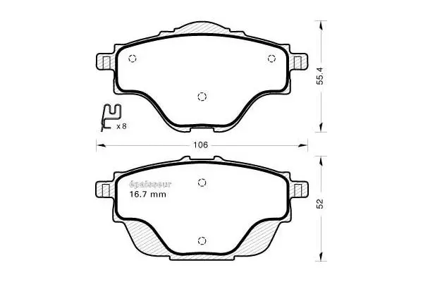 Brake Pad Set, disc brake (1167)