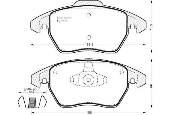 Brake Pad Set, disc brake (727)