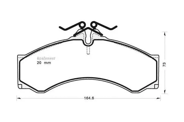 Brake Pad Set, disc brake (609)