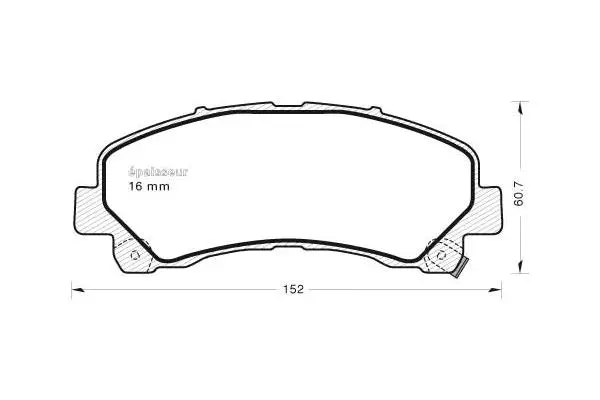 Brake Pad Set, disc brake (1116)