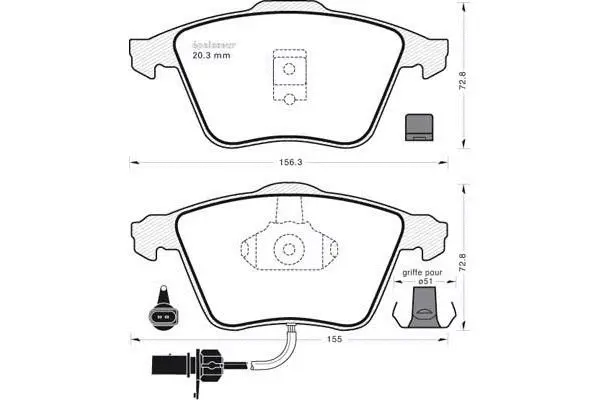 Brake Pad Set, disc brake (859)