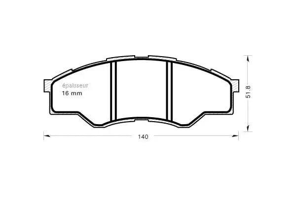 Brake Pad Set, disc brake (881)