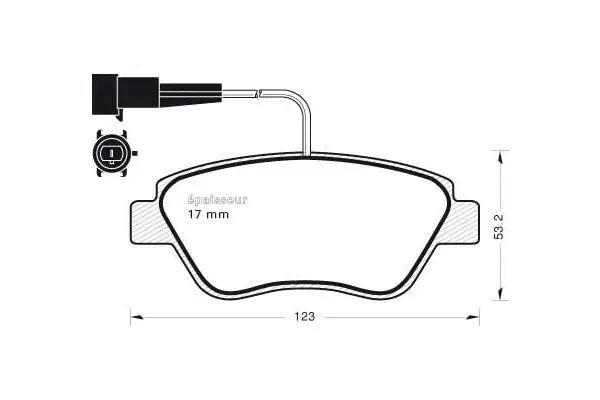 Brake Pad Set, disc brake (1043)