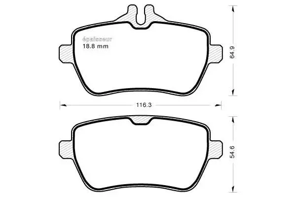 Brake Pad Set, disc brake (1147)