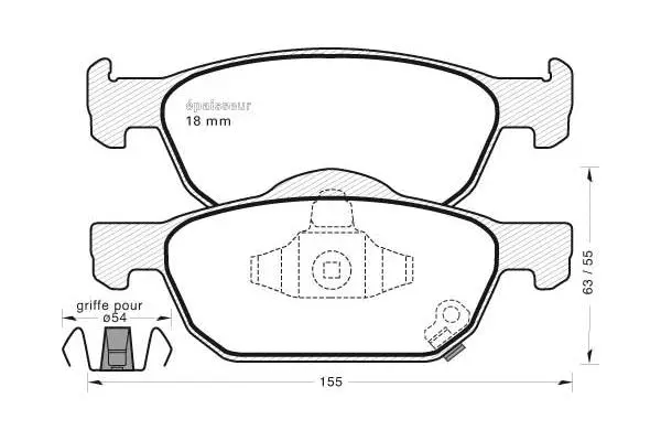 Brake Pad Set, disc brake (959)