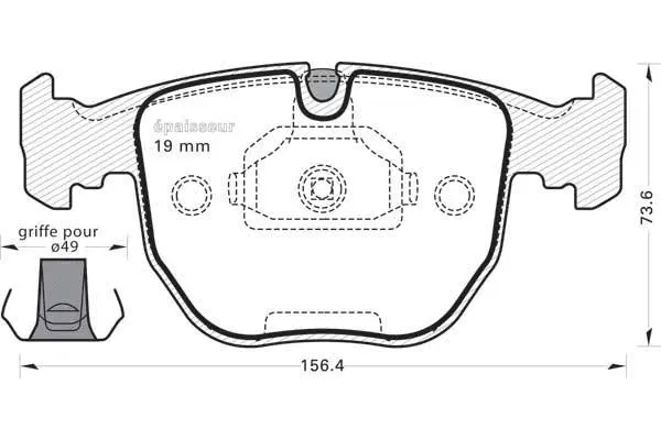 Brake Pad Set, disc brake (605)