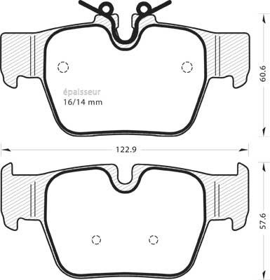 Brake Pad Set, disc brake (1400)
