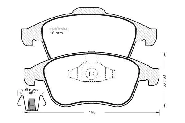 Brake Pad Set, disc brake (968)