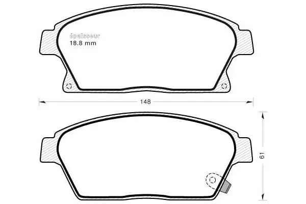 Brake Pad Set, disc brake (1019)