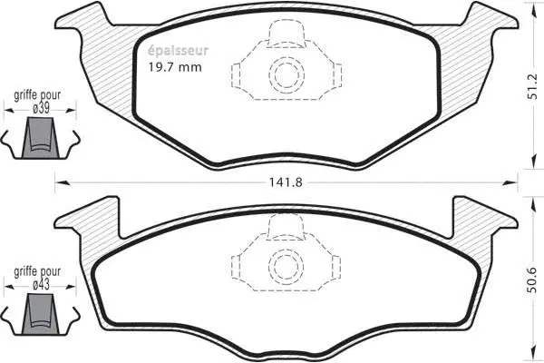 Brake Pad Set, disc brake (385)