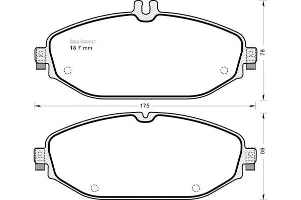 Brake Pad Set, disc brake (1199)
