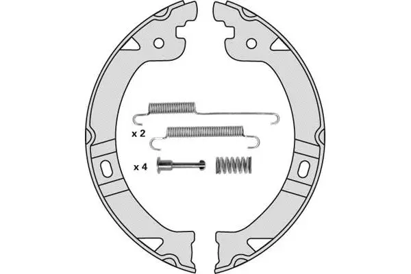 Brake Shoe Set, parking brake (M850R)