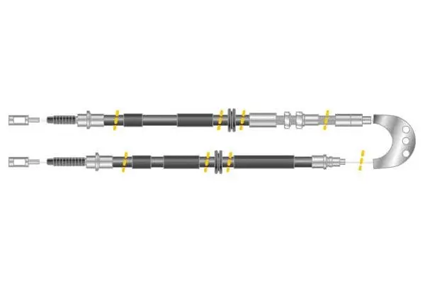 Cable Pull, parking brake (CF5235)