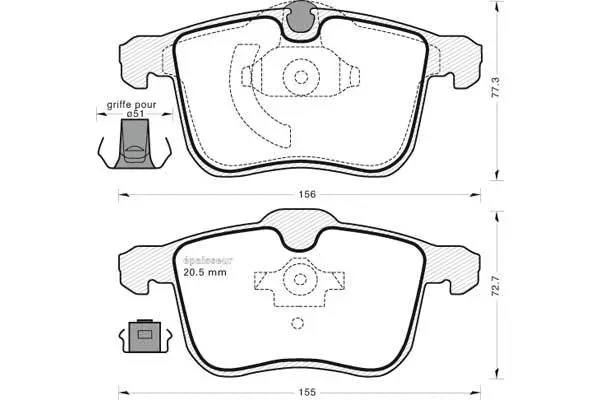 Brake Pad Set, disc brake (777)