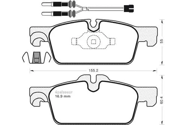 Brake Pad Set, disc brake (1062)