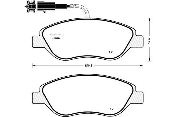 Brake Pad Set, disc brake (673)