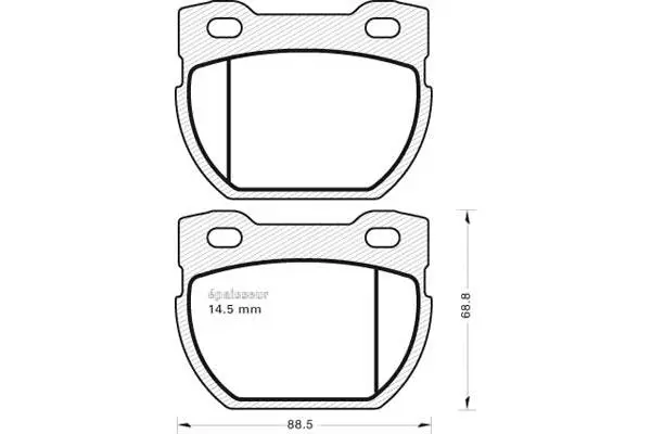 Brake Pad Set, disc brake (459)