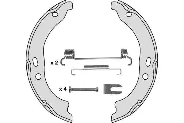 Brake Shoe Set, parking brake (M851R)