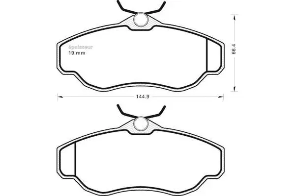 Brake Pad Set, disc brake (460)