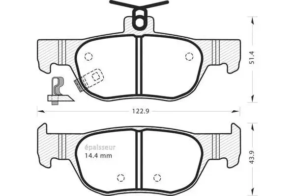 Brake Pad Set, disc brake (1384)