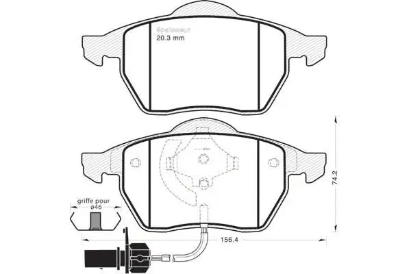 Brake Pad Set, disc brake (419)