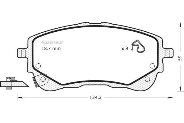Brake Pad Set, disc brake (1366)