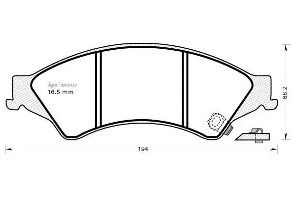 Brake Pad Set, disc brake (1136)
