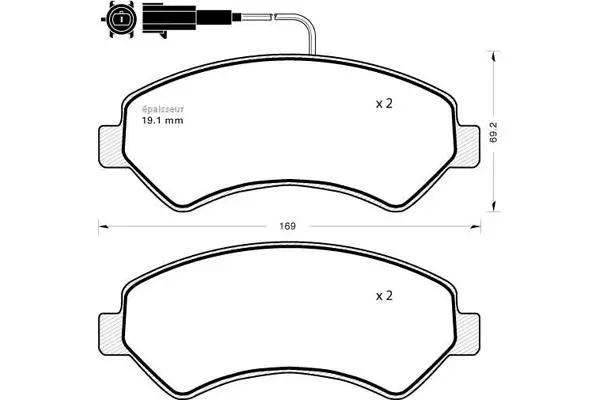 Brake Pad Set, disc brake (1175)