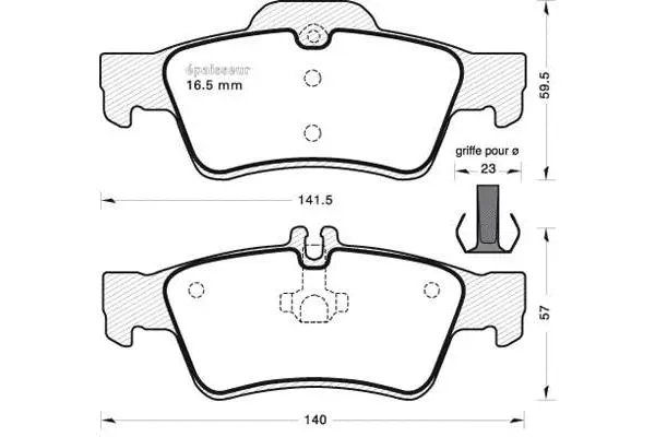 Brake Pad Set, disc brake (716)