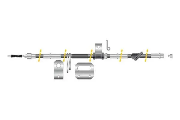 Cable Pull, parking brake (CF5651)