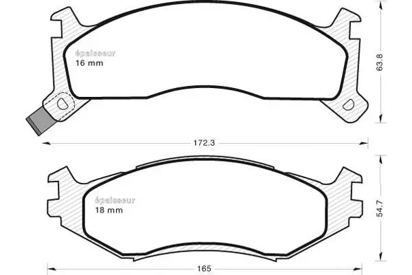 Brake Pad Set, disc brake (363)