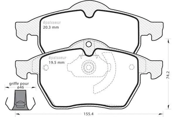Brake Pad Set, disc brake (403)