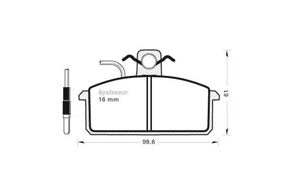 Brake Pad Set, disc brake (128)
