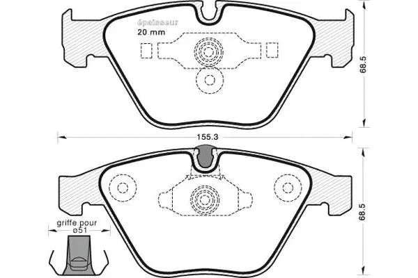 Brake Pad Set, disc brake (672)