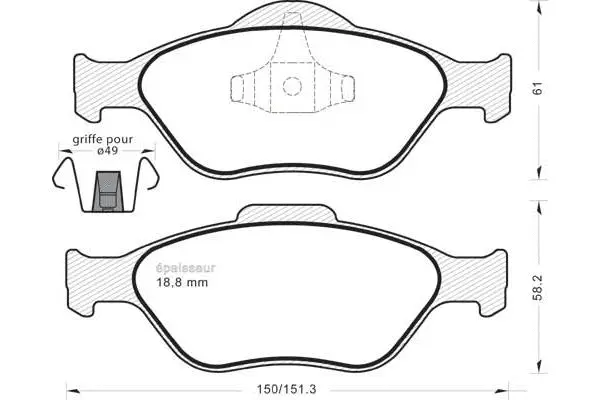 Brake Pad Set, disc brake (546)