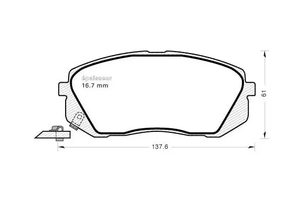 Brake Pad Set, disc brake (1080)