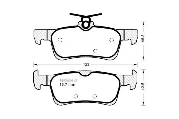 Brake Pad Set, disc brake (1180)