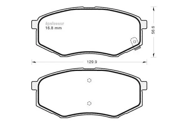 Brake Pad Set, disc brake (1129)