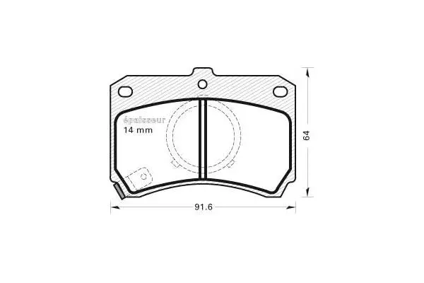 Brake Pad Set, disc brake (232)