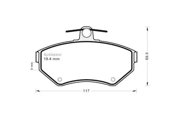 Brake Pad Set, disc brake (447)