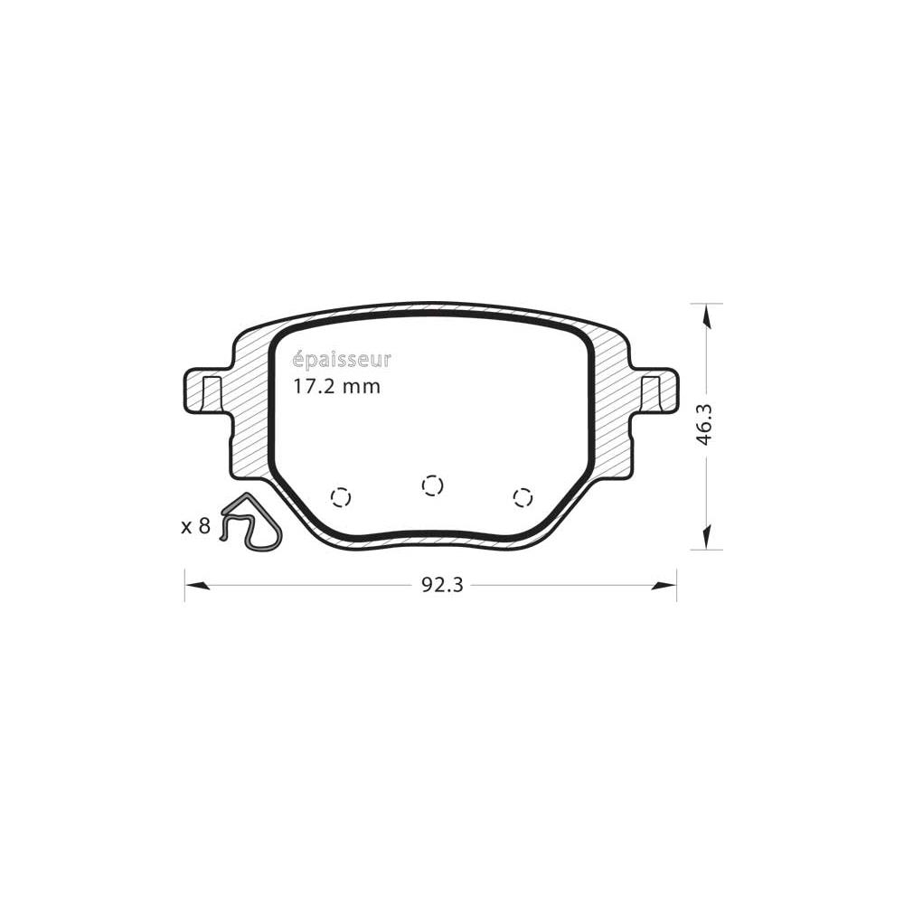 Brake Pad Set, disc brake (1389)